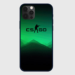 Чехол iPhone 12 Pro Max CS GO green black background