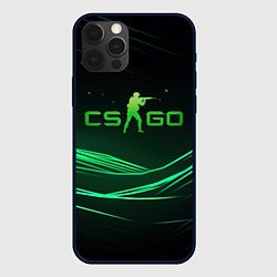 Чехол iPhone 12 Pro Max CS GO green logo