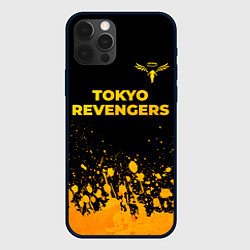 Чехол iPhone 12 Pro Max Tokyo Revengers - gold gradient: символ сверху