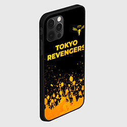 Чехол для iPhone 12 Pro Max Tokyo Revengers - gold gradient: символ сверху, цвет: 3D-черный — фото 2