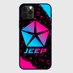 Чехол iPhone 12 Pro Max Jeep - neon gradient