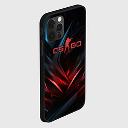 Чехол для iPhone 12 Pro Max CS GO dark red black, цвет: 3D-черный — фото 2