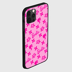 Чехол для iPhone 12 Pro Max Барби паттерн розовый, цвет: 3D-черный — фото 2