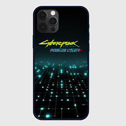 Чехол для iPhone 12 Pro Max Cyberpunk logo neon, цвет: 3D-черный