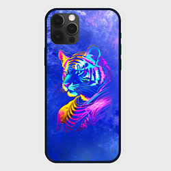 Чехол iPhone 12 Pro Max Neon tiger - neural network