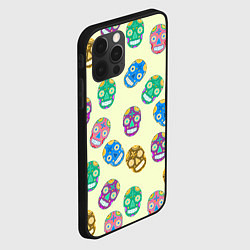 Чехол для iPhone 12 Pro Max Яркие черепа, цвет: 3D-черный — фото 2