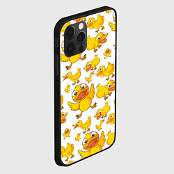 Чехол для iPhone 12 Pro Max Yellow ducklings, цвет: 3D-черный — фото 2