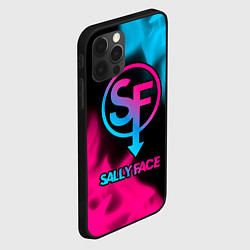 Чехол для iPhone 12 Pro Max Sally Face - neon gradient, цвет: 3D-черный — фото 2