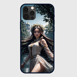 Чехол для iPhone 12 Pro Max Русская красивая девушка на природе, цвет: 3D-черный