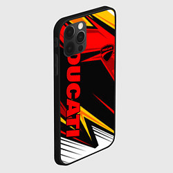 Чехол для iPhone 12 Pro Max Ducati - red uniform, цвет: 3D-черный — фото 2