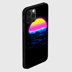 Чехол для iPhone 12 Pro Max Неоновый закат - гранж, цвет: 3D-черный — фото 2