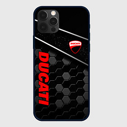 Чехол для iPhone 12 Pro Max Ducati - технологическая броня, цвет: 3D-черный