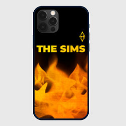 Чехол iPhone 12 Pro Max The Sims - gold gradient: символ сверху