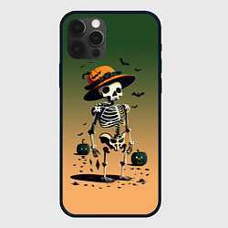 Чехол iPhone 12 Pro Max Funny skeleton - halloween - neural network