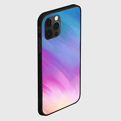 Чехол для iPhone 12 Pro Max Абстрактная текстура акварельного градиента, цвет: 3D-черный — фото 2