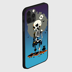 Чехол для iPhone 12 Pro Max Funny skeleton - neural network - halloween, цвет: 3D-черный — фото 2