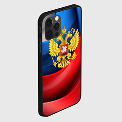 Чехол для iPhone 12 Pro Max Золотой герб России, цвет: 3D-черный — фото 2