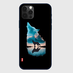 Чехол для iPhone 12 Pro Max Призрачная тень волка, цвет: 3D-черный