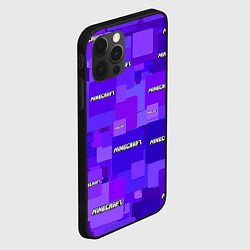Чехол для iPhone 12 Pro Max Minecraft pattern logo, цвет: 3D-черный — фото 2