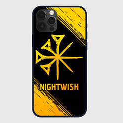 Чехол для iPhone 12 Pro Max Nightwish - gold gradient, цвет: 3D-черный