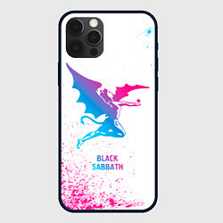 Чехол для iPhone 12 Pro Max Black Sabbath neon gradient style, цвет: 3D-черный