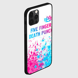Чехол для iPhone 12 Pro Max Five Finger Death Punch neon gradient style: симво, цвет: 3D-черный — фото 2