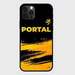 Чехол для iPhone 12 Pro Max Portal - gold gradient: символ сверху, цвет: 3D-черный