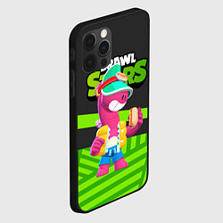 Чехол для iPhone 12 Pro Max Doug Brawl stars green black, цвет: 3D-черный — фото 2