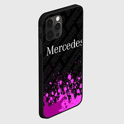 Чехол для iPhone 12 Pro Max Mercedes pro racing: символ сверху, цвет: 3D-черный — фото 2