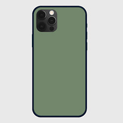 Чехол для iPhone 12 Pro Max Защитный хаки, цвет: 3D-черный