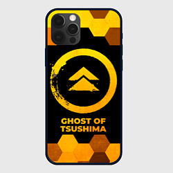 Чехол iPhone 12 Pro Max Ghost of Tsushima - gold gradient