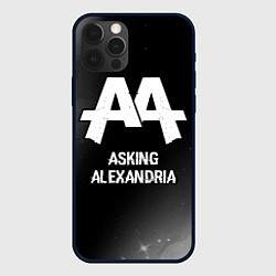 Чехол для iPhone 12 Pro Max Asking Alexandria glitch на темном фоне, цвет: 3D-черный