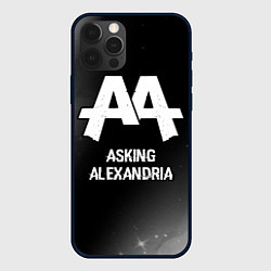 Чехол iPhone 12 Pro Max Asking Alexandria glitch на темном фоне