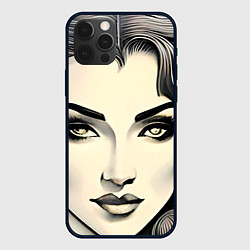 Чехол для iPhone 12 Pro Max Красивая женщина, цвет: 3D-черный