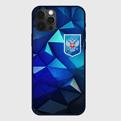 Чехол iPhone 12 Pro Max Russia blue abstract