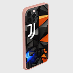 Чехол для iPhone 12 Pro Max Juventus orange black style, цвет: 3D-светло-розовый — фото 2