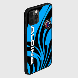 Чехол для iPhone 12 Pro Max Alpina - blue colors, цвет: 3D-черный — фото 2