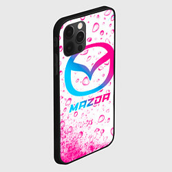 Чехол для iPhone 12 Pro Max Mazda neon gradient style, цвет: 3D-черный — фото 2