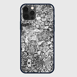 Чехол для iPhone 12 Pro Max Черно-белый мозаичный узор, цвет: 3D-черный