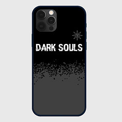 Чехол для iPhone 12 Pro Max Dark Souls glitch на темном фоне: символ сверху, цвет: 3D-черный