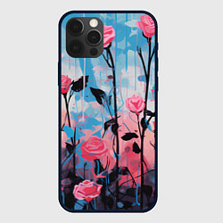 Чехол для iPhone 12 Pro Max Цветочная аура, цвет: 3D-черный