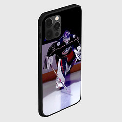 Чехол для iPhone 12 Pro Max Sergey Bobrovsky - goalkeeper - Columbus blue jack, цвет: 3D-черный — фото 2