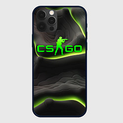 Чехол iPhone 12 Pro Max CSGO green black logo