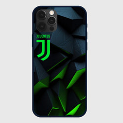 Чехол iPhone 12 Pro Max Juventus black green logo