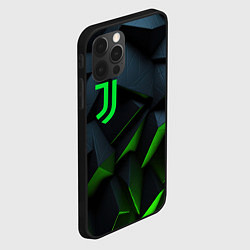 Чехол для iPhone 12 Pro Max Juventus black green logo, цвет: 3D-черный — фото 2