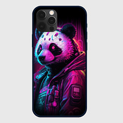 Чехол для iPhone 12 Pro Max Panda cyberpunk, цвет: 3D-черный