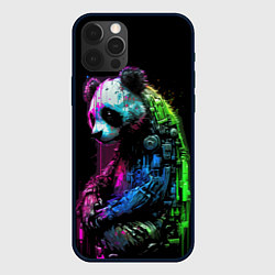 Чехол для iPhone 12 Pro Max Панда в краске, цвет: 3D-черный