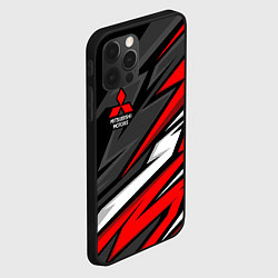 Чехол для iPhone 12 Pro Max Митсубиси - красный спортивный, цвет: 3D-черный — фото 2