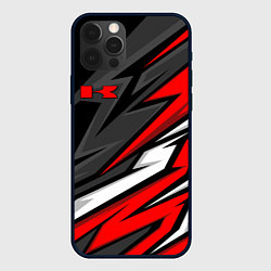 Чехол iPhone 12 Pro Max Kawasaki - red uniform