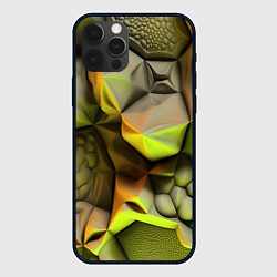 Чехол для iPhone 12 Pro Max Зеленая объемная космическая текстура, цвет: 3D-черный